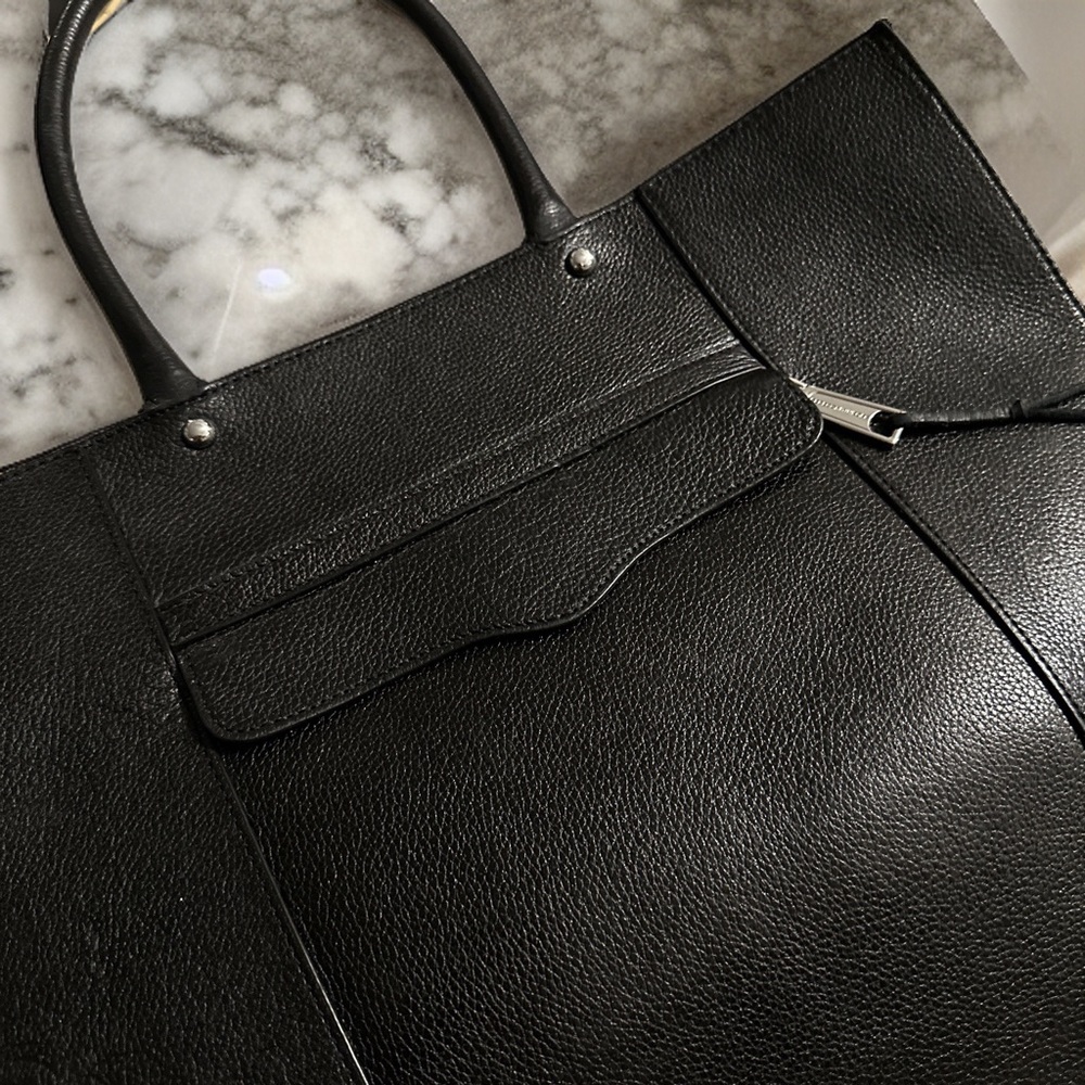 Rebecca Minkoff Large MAB Saffiano Leather Shoulder Purse Tote Bag - Picture 10 of 16